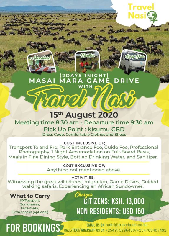 Masai Mara Game Drive Package by Travel Nasi Tour 