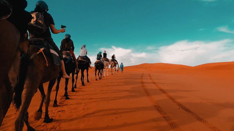 Camel ride in merzouga desert